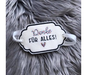 Stickserie ITH - Anhänger Abschied & Danke